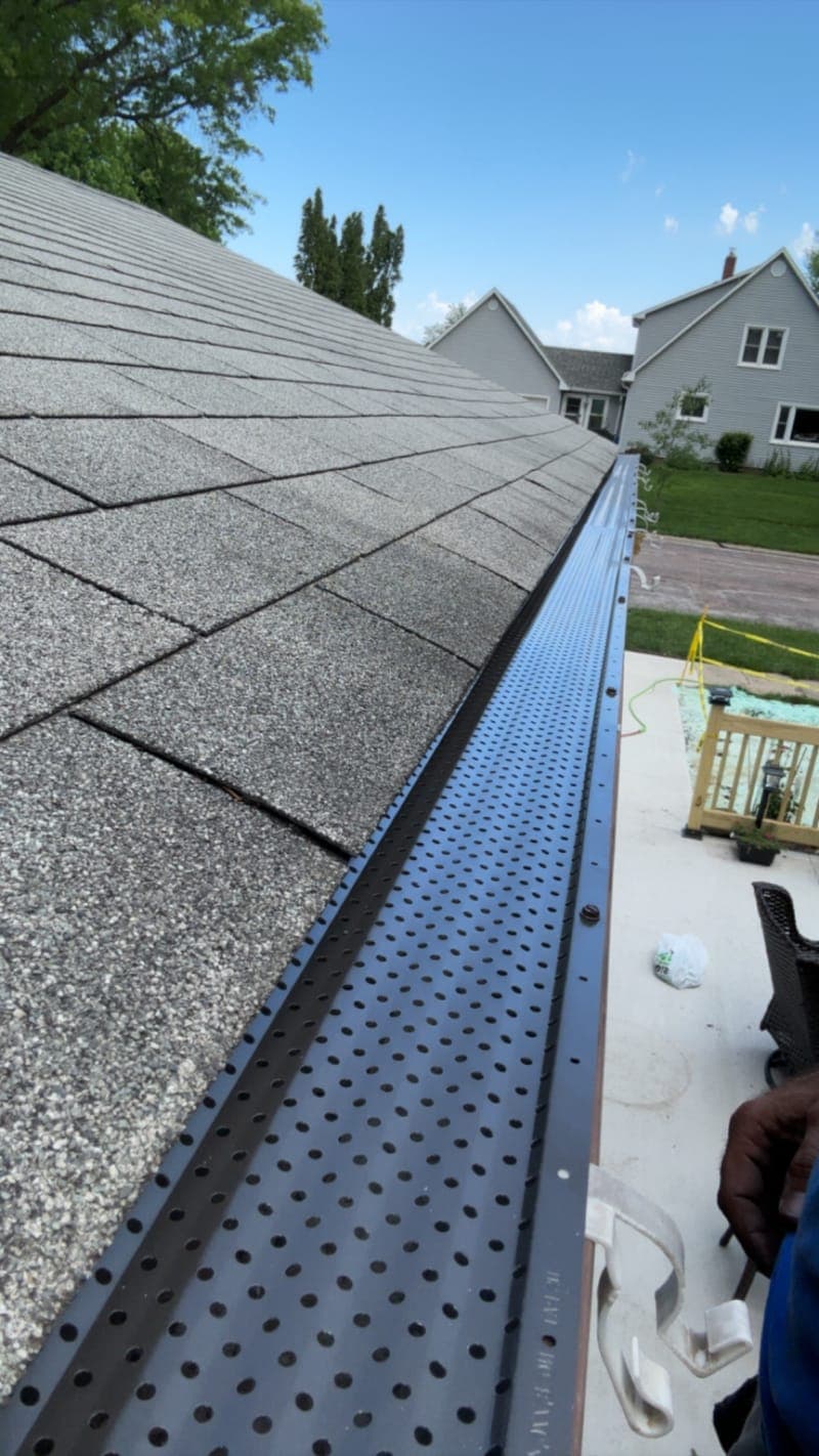 Seamless gutter project completed by JC's