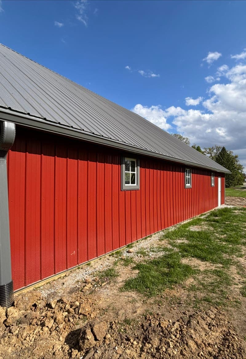 Clean gutter system installed by JC's